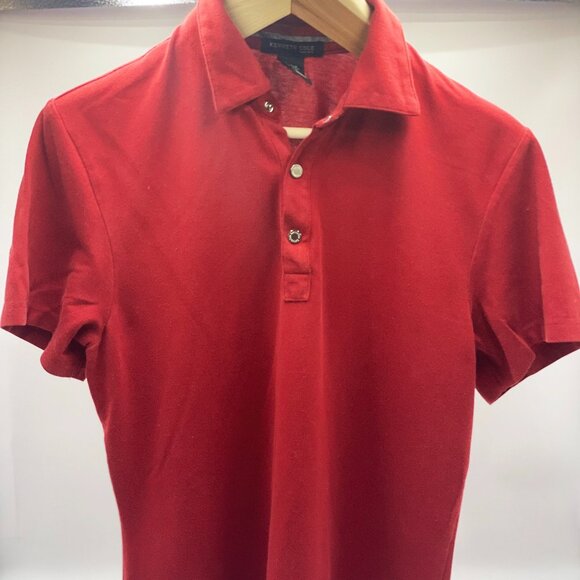 Kenneth Cole Men's Red Polo, Large - Picture 1 of 4